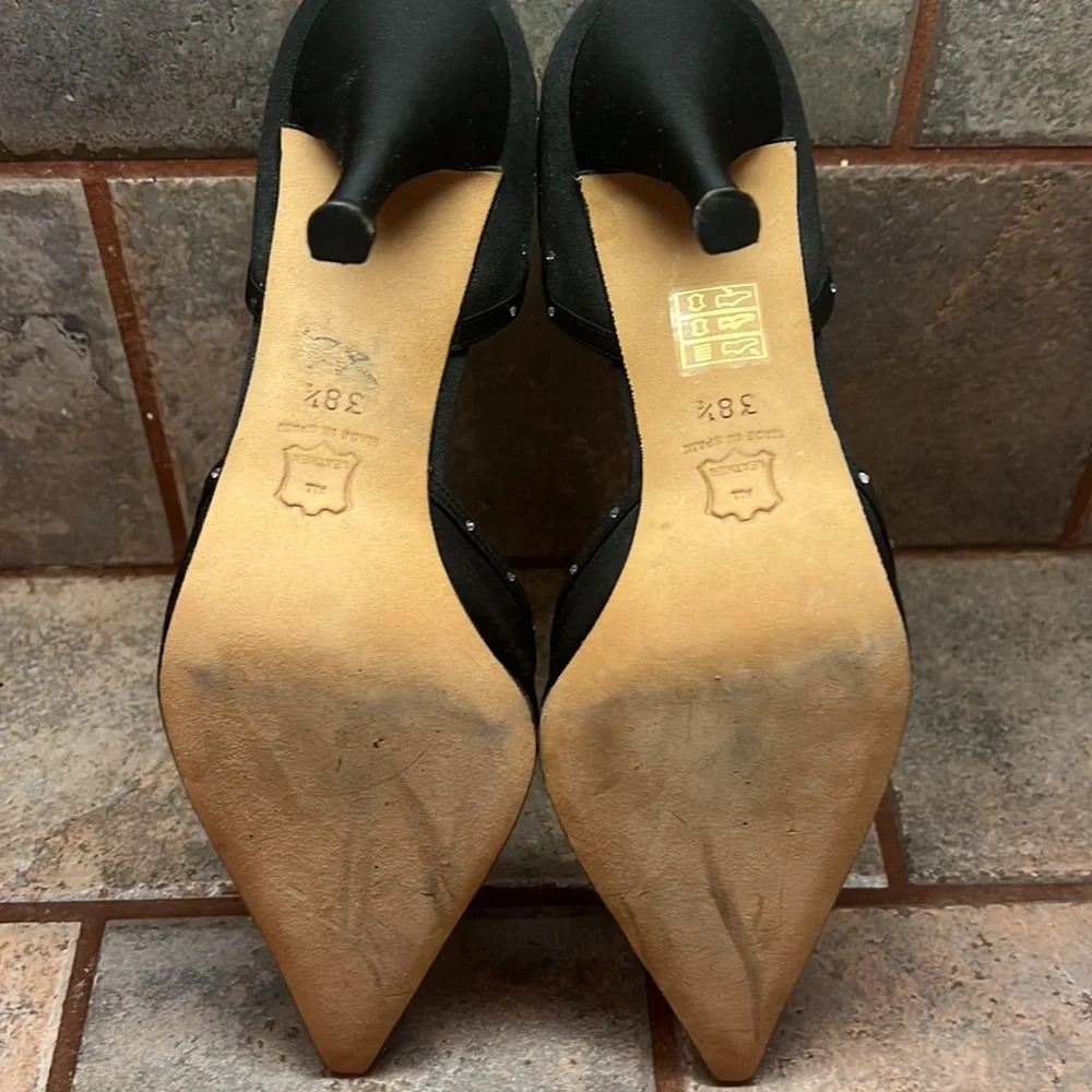 Magrit‎ Black Satin D'Orsay Pumps - Picture 8 of 12